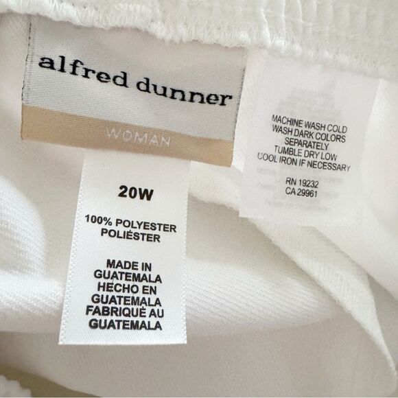 Alfred Dunner Women's Plus Size Straight-Leg Pants White Size 20W - Picture 6 of 6